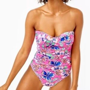 Lilly Pulitzer Pink Floral One Piece Swimsuit